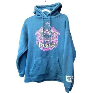Disney Aladdin Neff "Power" Graphic Hoodie Sweatshirt Blue XL